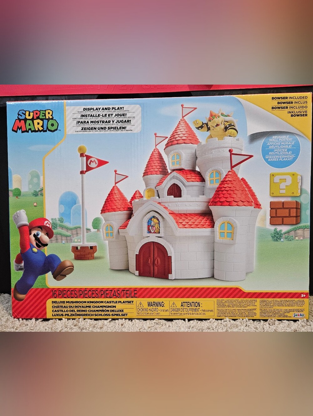 Nintendo Super Mario Deluxe Mushroom Kingdom Castle Playset